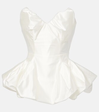 Bridal Raven peplum satin corset | Vivienne Westwood
