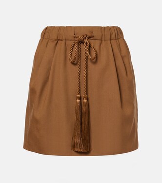 Minifalda Tabarin de lana, mohair y seda | Max Mara