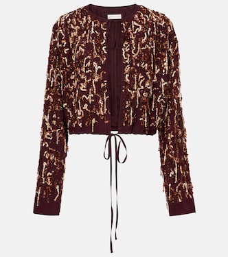 Sequined silk jacket | Dries Van Noten