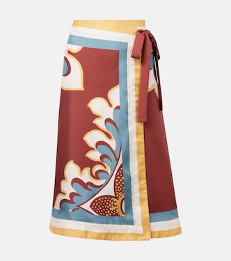 Bedruckter Wickelrock aus Seide | La DoubleJ