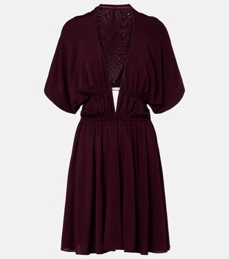 Gathered open-back minidress | Alaïa