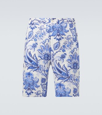 Paisley linen Bermuda shorts | Etro