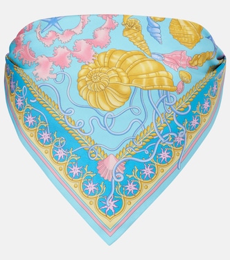 Underwater Barocco twill bandeau top | Versace