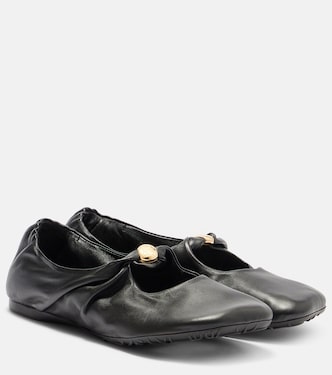 Pebble Soft leather ballet flats | Loewe