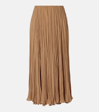 Jordyn pleated chiffon maxi skirt | Ralph Lauren Collection