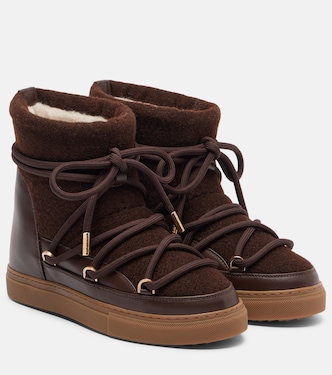 Felt Wedge leather-trimmed snow boots | Inuikii