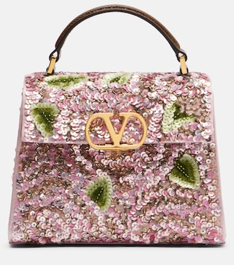 VSling Mini sequined top-handle bag | Valentino Garavani