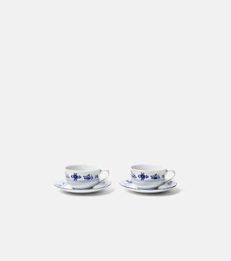 Gloria set of 2 porcelain teacups and saucers | Cabana