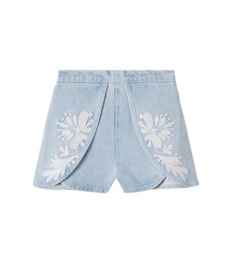 Shorts de denim Asya bordados | Louise Misha