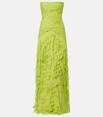 Ruffled georgette maxi dress | Blumarine