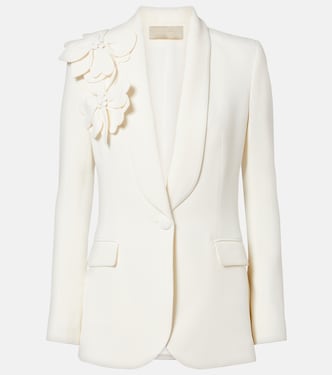 Blazer aus Cady mit Blumenapplikation | Elie Saab