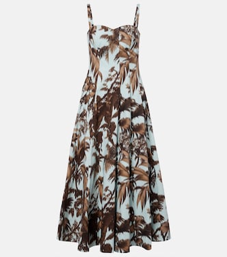 Midikleid aus Popeline | Oscar de la Renta