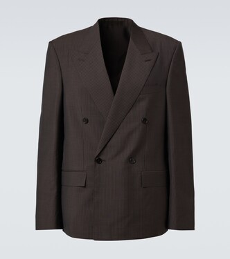 Blazer en laine et mohair à rayures  | Gucci