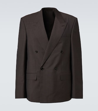 Blazer de lana y mohair con raya diplomática | Gucci