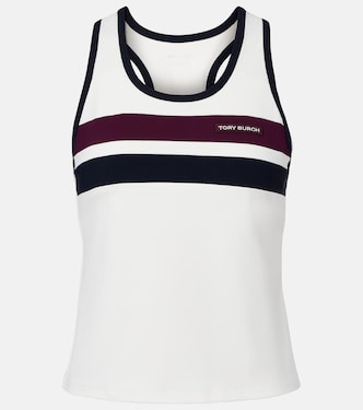 Striped jersey tank top | Tory Burch