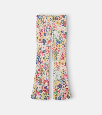 Pantalon évasé en coton à fleurs | Stella McCartney Kids
