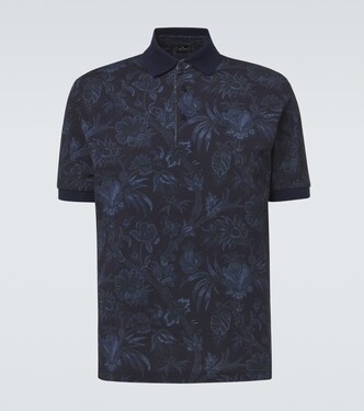 Floral cotton piqué polo shirt | Etro