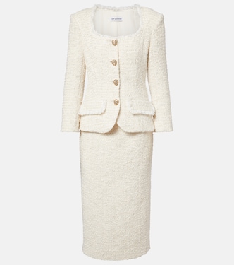 Bouclé tweed midi dress | Self-Portrait