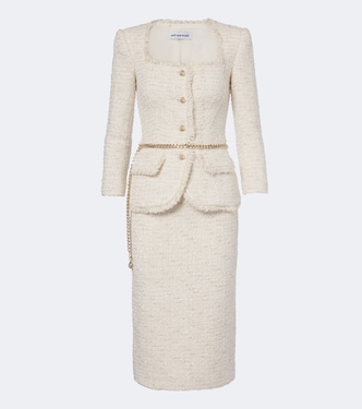 Bouclé tweed midi dress | Self-Portrait