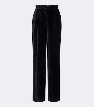 Pleated velvet wide-leg pants | Stella McCartney