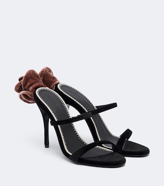 Floral-appliqué velvet mules | Magda Butrym