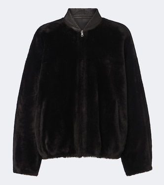 Violet reversible shearling bomber jacket | Arma