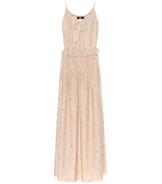 Robe longue imprimée en soie | Amiri