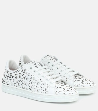 Laser-cut leather sneakers | Alaïa