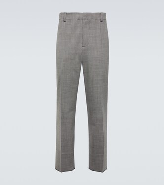 Checked high-rise straight pants | Nanushka