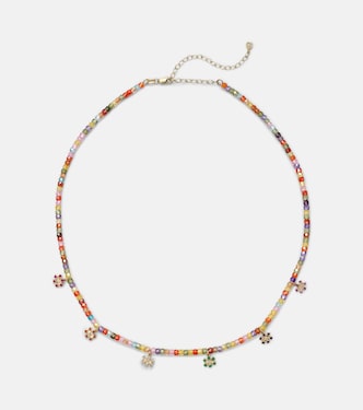 Collier Evil Eye en or 14 ct, perles et diamants | Sydney Evan