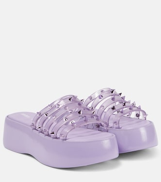 x Melissa Becky Punk Love PVC platform slides | Jean Paul Gaultier