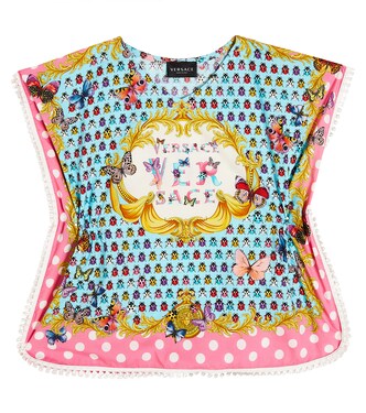 Butterflies Kids cotton cover-up | Versace Kids