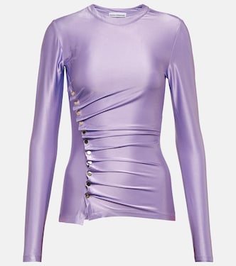 Gathered satin top | Rabanne