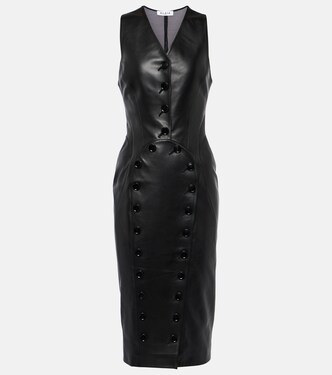 Leather midi dress | Alaïa