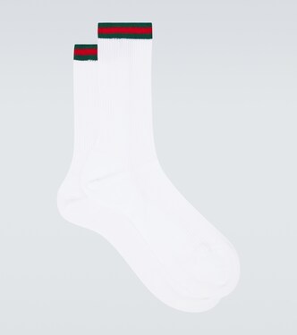 Web Stripe cotton-blend socks | Gucci