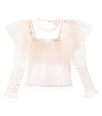 Ruffled tulle blouse | Petite Amalie  
