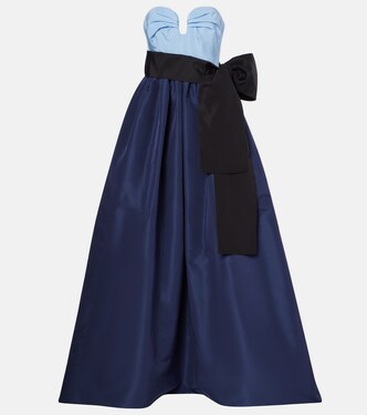 Belted silk bustier gown  | Carolina Herrera