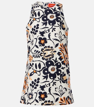 Racer printed cotton poplin minidress | La DoubleJ