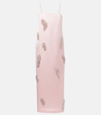 Robe Cindy en satin à ornements | Alémais