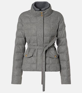 束带绗缝羽绒夹克 | Moncler