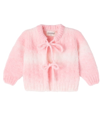 Baby Catania bow-detail striped cardigan | Cozmo