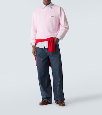Gros Grain cotton fleece sweatshirt in pink - Jacquemus | Mytheresa