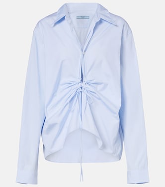 Gathered cotton shirt | Prada