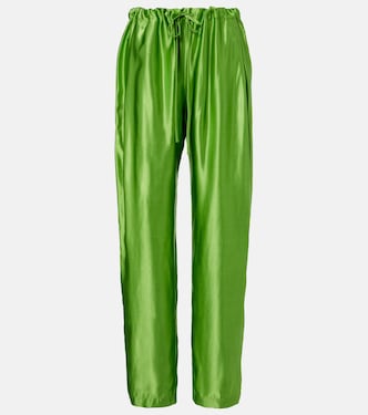 Rohen satin wide-leg pants | Khaite