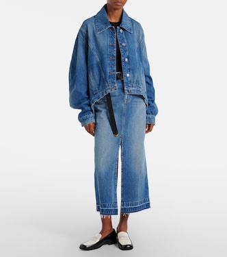 Deconstructed oversized denim jacket in blue - Givenchy | Mytheresa