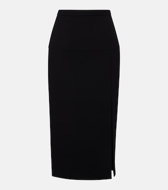 Virgin wool crêpe pencil skirt | Valentino