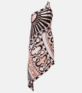 One-Shoulder-Minikleid Abito aus Seiden-Twill | Pucci