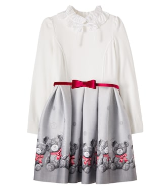 Belted printed ruffled dress | Monnalisa