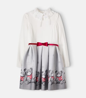 Vestido estampado con volantes y cinturón | Monnalisa