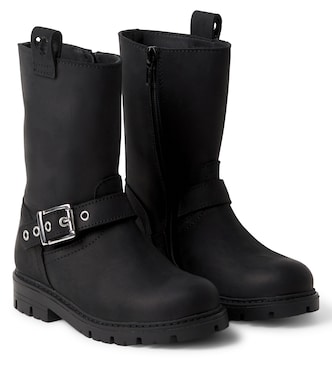 Leather biker boots | Monnalisa